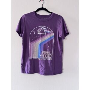 Pink Floyd Dark Side Of The Moon Purple Retro Size Small Shirt Short Sleeve EUC